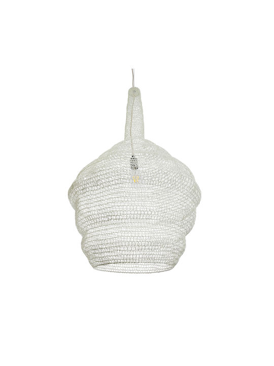 GloboStar Kentucky Ceiling Light Beige Grid with E27 Socket 60x90x90cm