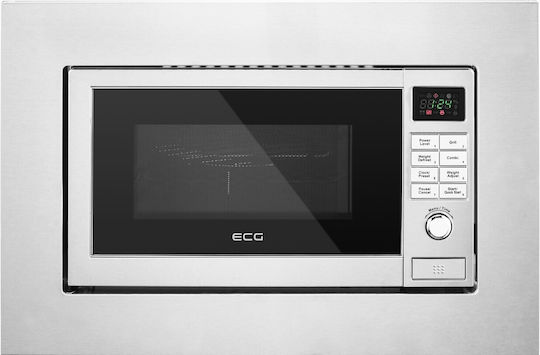 ECG MTD 2081 VGSS Εντοιχιζόμενος Φούρνος Μικροκυμάτων με Grill 20lt Λευκός