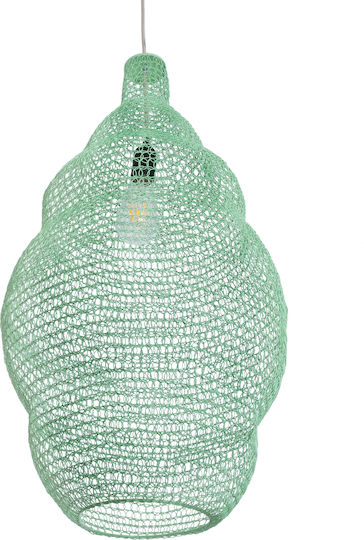 GloboStar Kentucky Lumini Suspendate Turcoaz Rețea cu Bază de Bec E27 40x70x70cm