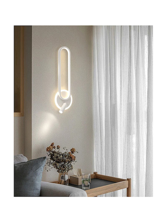 Modern Lamp Wall with Integrated LED and Warm White Light 15x15x24cm