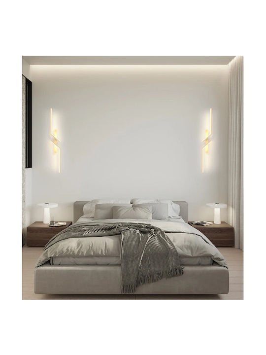 Modern Leuchte Wand mit Integrierter LED und Warmweißes Licht Gold 13x13x4cm