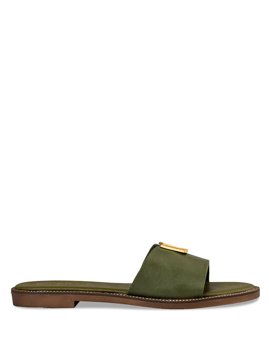 Envie Shoes Women's Flat Sandals in Green Color