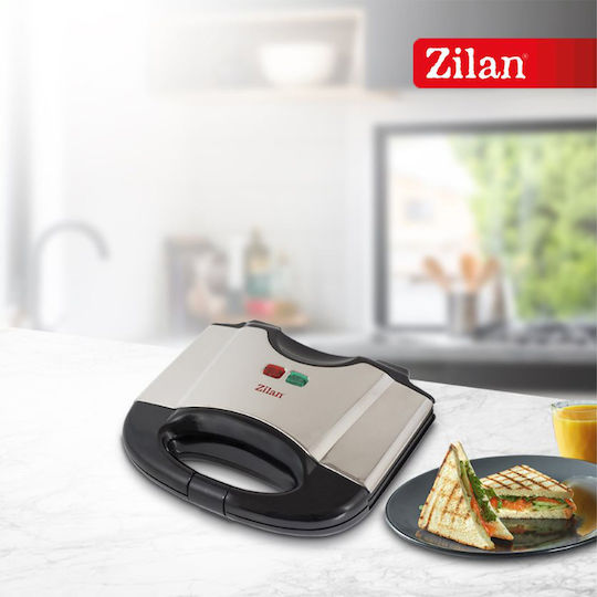 Zilan Τοστιέρα για 2 Τοστ 750W Inox