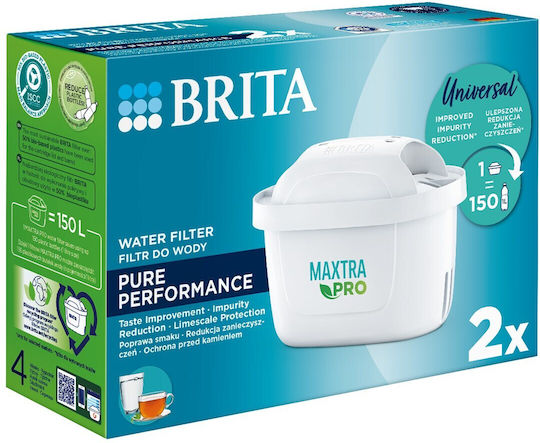 Brita Water Filter Replacement for Pitcher Maxtra Pro Pure 2pcs
