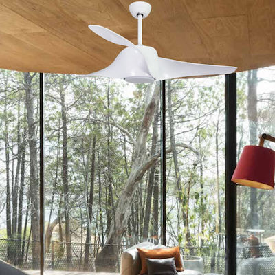 Eurolamp Ανεμιστήρας Οροφής 132cm με Φως και Τηλεχειριστήριο Καφέ