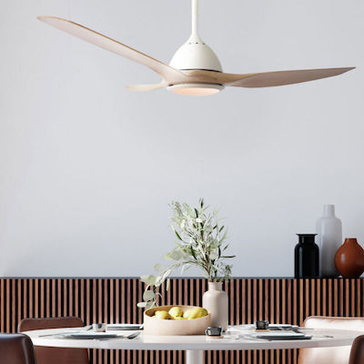 Aca Ceiling Fan 130cm with Light and Remote Control Brown