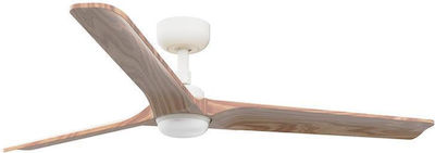 Faro Barcelona Heywood 33810WP Ceiling Fan 132cm with Light, WiFi, and Remote Control White-Pine