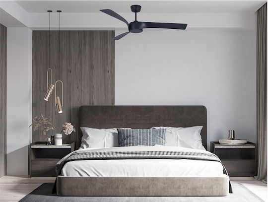 Lucci Air Ceiling Fan 132cm with Light Fixture Black