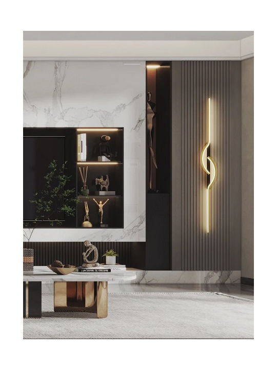 H31 Modern Wandleuchte mit Integrierte LED und Warmes Weiß Licht Gold 8x8x31cm