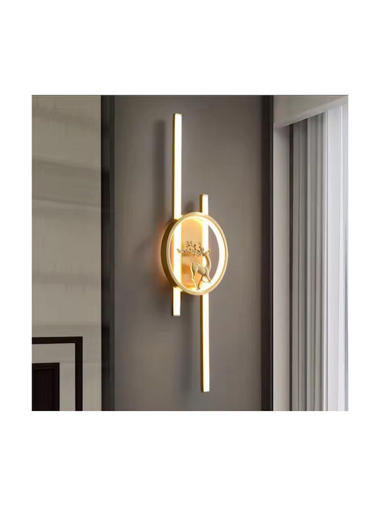 Modern Leuchte Wand mit Integrierter LED und Warmweißes Licht Gold 20x60x60cm