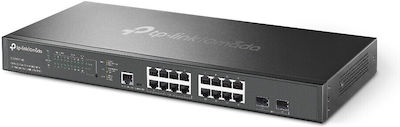 TP-LINK Omada SG3218XP-M2 Verwaltet L2 PoE+ Switch mit 16 Ports Gigabit (1Gbps) Ethernet und 2 SFP Ports