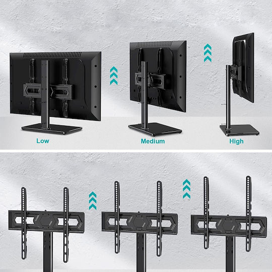 Cabletech UCH0022-S Επιτραπέζια Βάση Τηλεόρασης έως 55" και 40kg Μαύρο