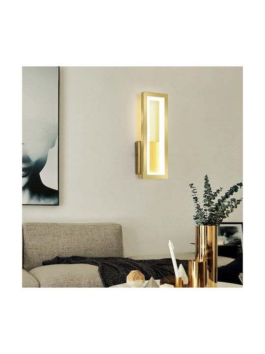 Modern Lamp Wall with Integrated LED and Warm White Light 32x12.5x5cm