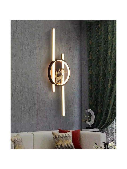 Φωτιστικό Τοίχου LED Μαύρο 20x60x60εκ.