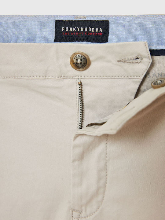 Funky Buddha Herrenshorts Chino Silber