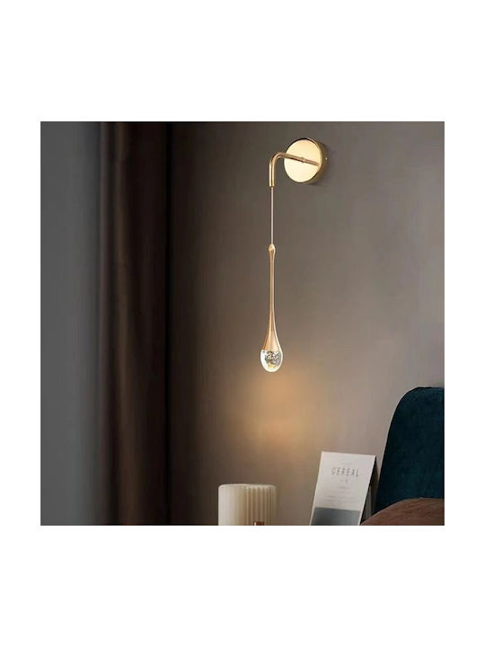 Modern Lamp Wall with Integrated LED and Warm White Light 62x28cm