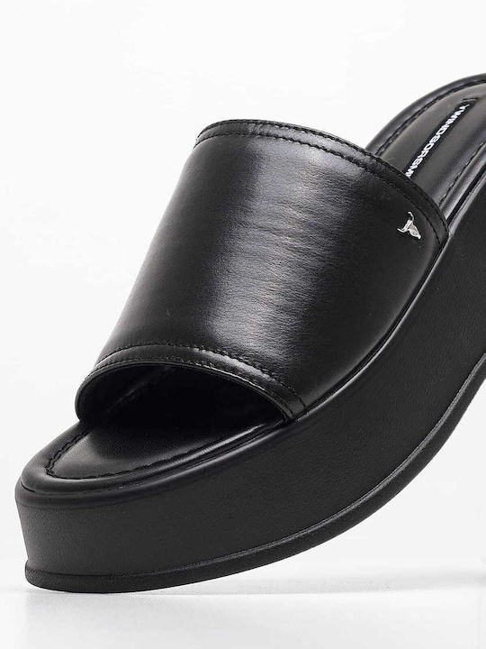 Windsor Smith Piele Sandale dama Pantofi cu platformă în Negru Culoare