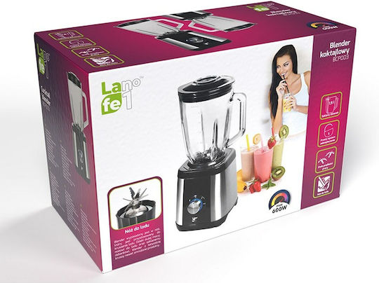 Lafe BCP003 Μπλέντερ με Γυάλινη Κανάτα 1.5 lt 600W Inox