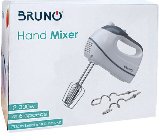 Bruno Μίξερ Χειρός 300W Λευκό
