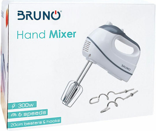 Bruno Μίξερ Χειρός 300W Λευκό