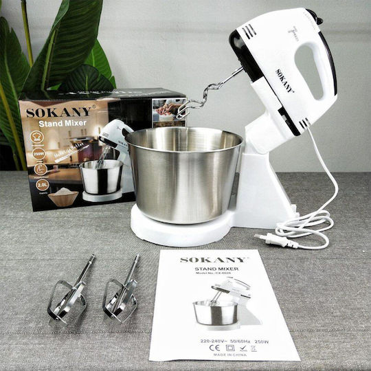 Sokany CX-6620 Mixer cu Vas din Inox 2lt Alb 250W