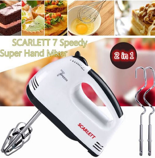 Scarlett Μίξερ Χειρός 180W Λευκό