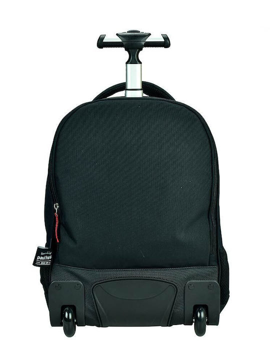Paul Frank School Bag Trolley Elementary Black with Water Bottle Holder 30L