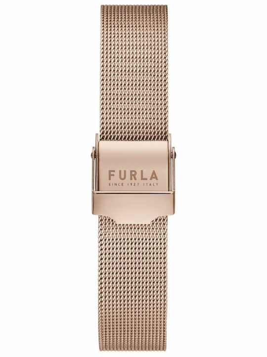 Furla Damen Uhr mit Rose Gold Metallarmband