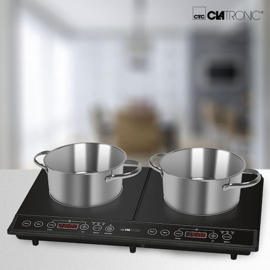 Clatronic DKI 3609 Countertop Burner Induktion Double Schwarz