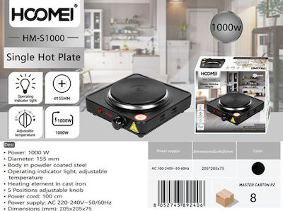 Hoomei Countertop Burner Emaille Single Schwarz