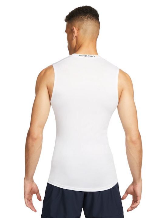 Nike Pro Dri-FIT Dri-Fit Bluză Alb / Negru