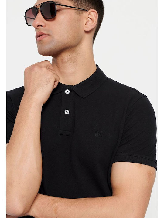 Garage Fifty5 Men's Short Sleeve Blouse Polo Black