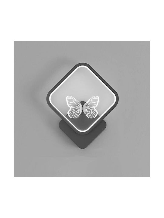 Ph216 Modern Wandleuchte mit Integrierte LED und Warmes Weiß Licht Schwarz 29x25cm