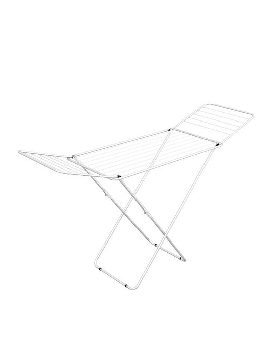 Gimi Jolly Metallic Folding Floor Clothes Drying Rack with Hanging Length 18m