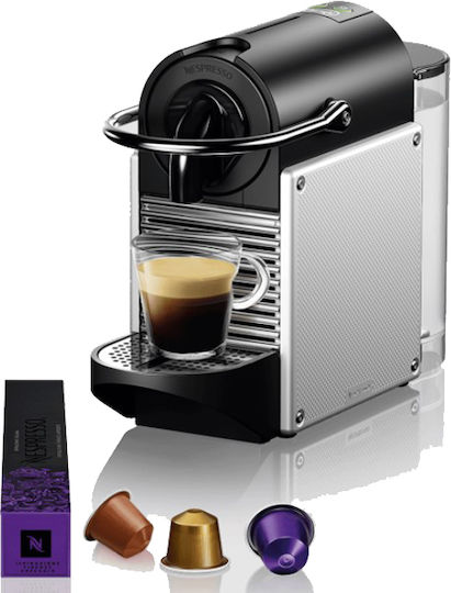 De'Longhi Pixie Pod Coffee Machine Nespresso Pressure 19bar Silver