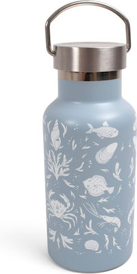 02527 Filibabba Stainless Steel Thermos Bottle with Straw Nordic Ocean 350ml