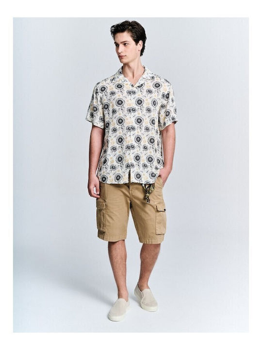 Rio Kurzärmlig Jeans Hemd Weiß