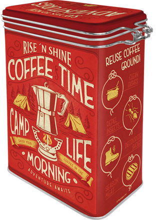 Nostalgic Art Metallisches Kaffee-Glas mit Gestell 1300ml