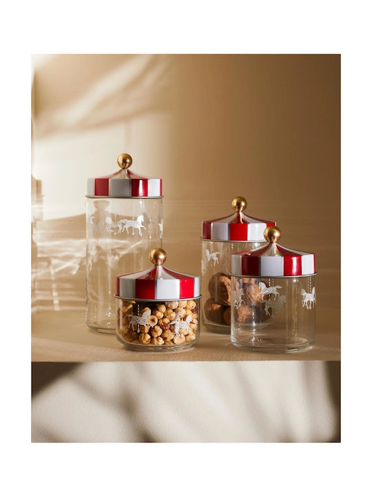 Alessi Circus Vase General Use with Lid Glass Transparent 1000ml