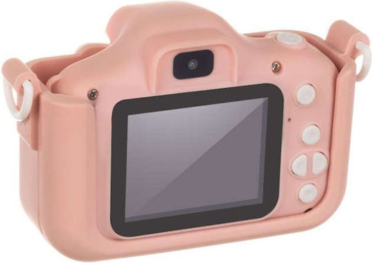 Kruzzel AC22296 Compact Φωτογραφική Μηχανή 3MP με Οθόνη 2" και Ανάλυση Video Full HD (1080p) Ροζ