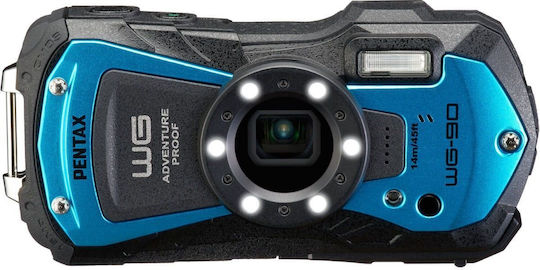 Pentax WG-90 Kompaktkamera 16MP Optischer Zoom 5x Blau