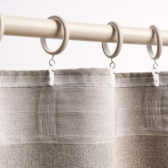 Gofis Home Curtain with Pencil Pleat Combe 502 45 Willow Beige 200x295cm