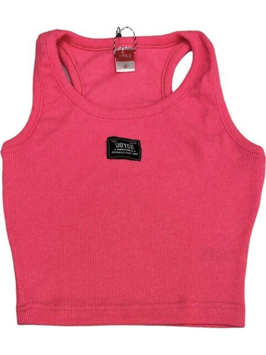 Crop Top pentru copii Fără mâneci Coral