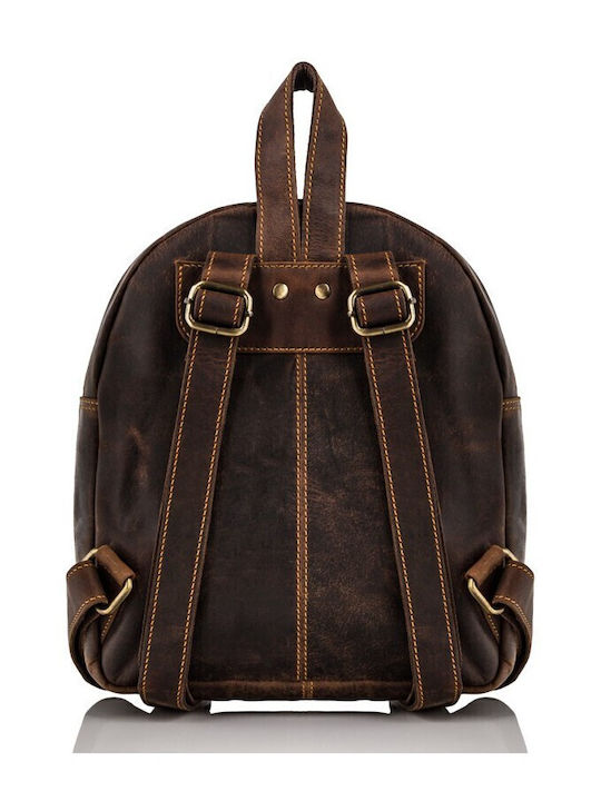 Leder Damentasche Rucksack Braun