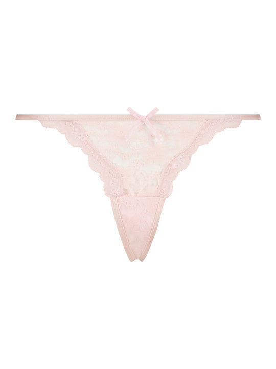 Hunkemöller Women's String with Lace Pale Lilac