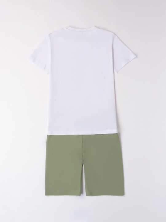 iDO Kids Set with Shorts Summer 2pcs White