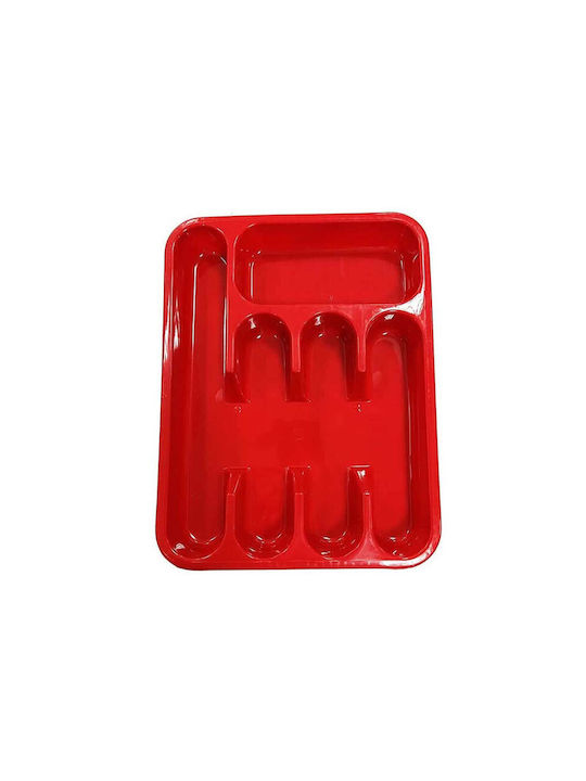 Keskor Tăvi Pentru Tacâmuri De Sertar Din Plastic 33x26x4cm Roșii