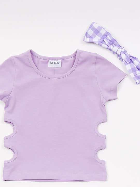 Trax Kids Set with Shorts Summer 2pcs Lilac