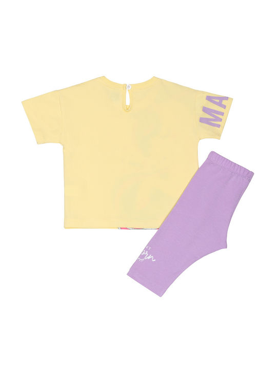 Sprint Kids Set with Shorts Summer 2pcs Lemon