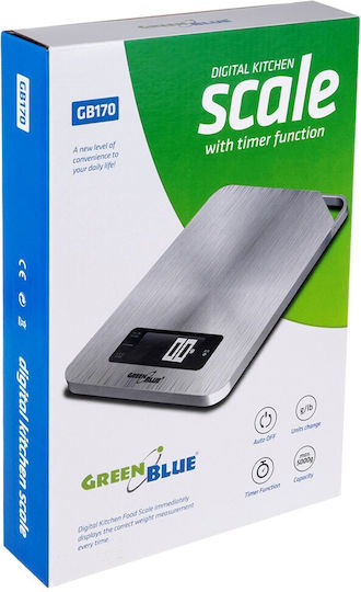 Green Blue Digital Kitchen Scale Up To 5kg Silver